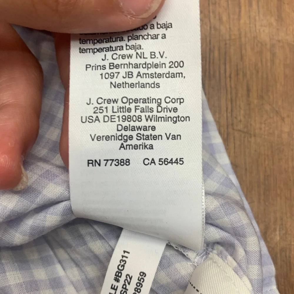 J crew square neck smocked cotton gingham voile top preppy cottagecore farmhouse